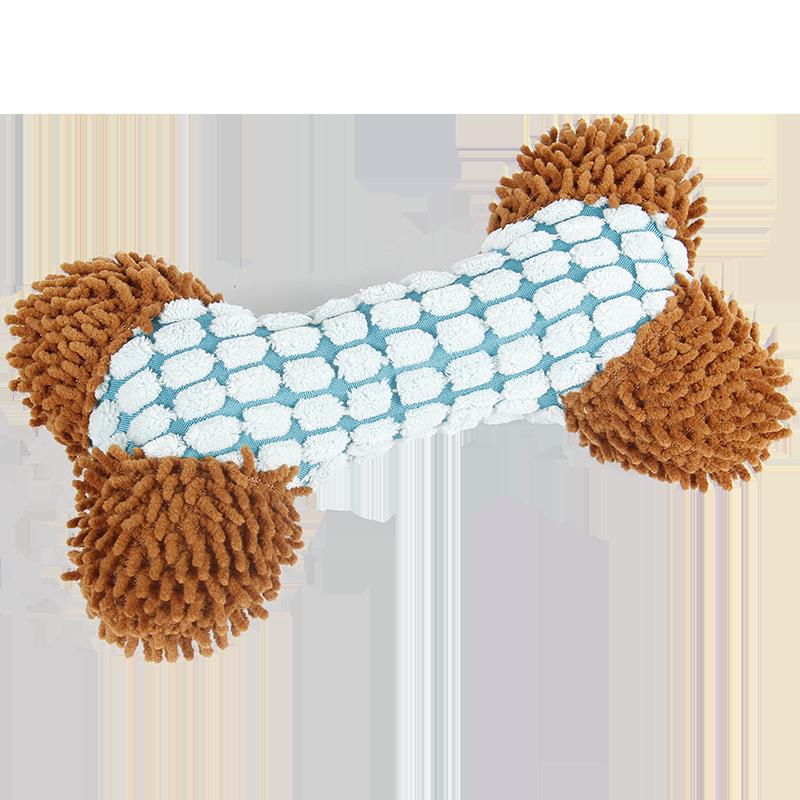 Durable Teething, Vocal Plush Dog Toys, Pet Supplies, Carpet, Bone Style