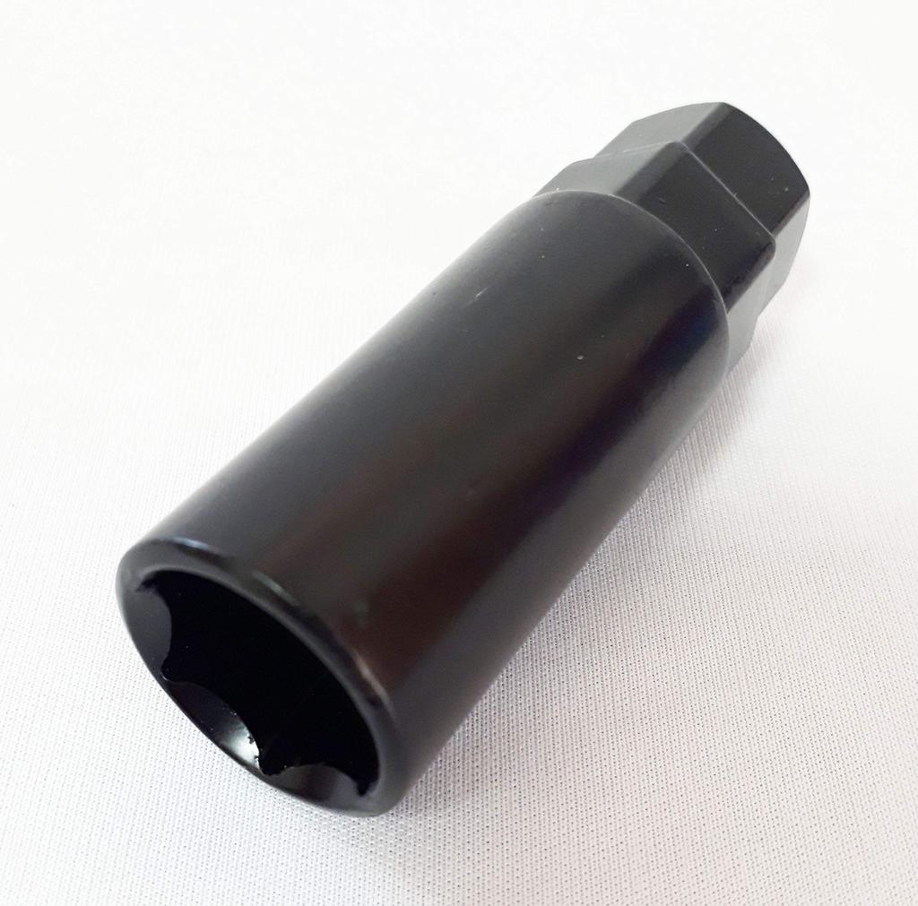 GARAGE-K Racing Nuts Set Piercing Steel Wheel Nuts 20pcs P1.25 17HEX 48mm Long Lug Nuts with Socket JDM USDM (Black)