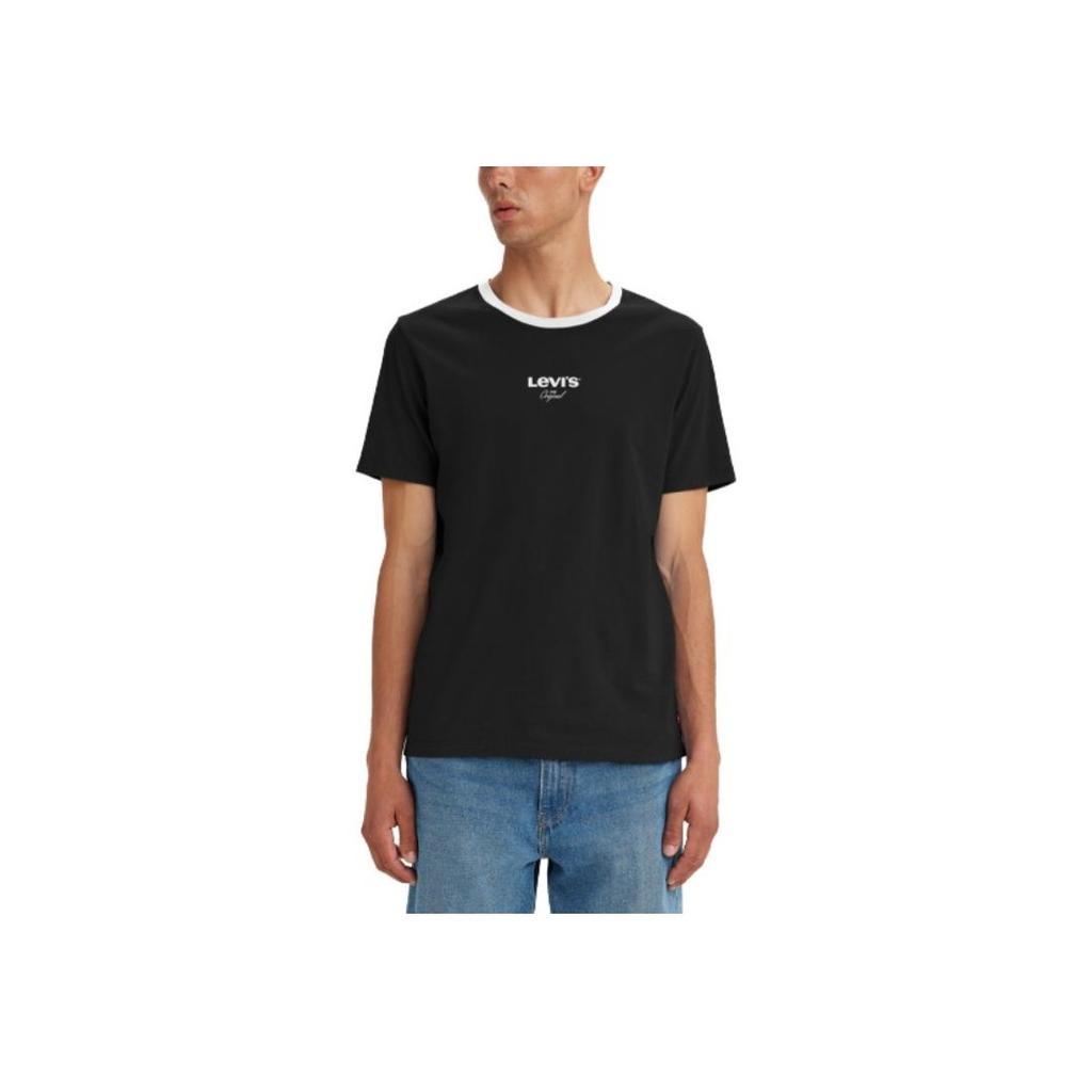 Levis Color Block Round Neck Letter Print Short Sleeve T-Shirt Men Tops 22491-1210