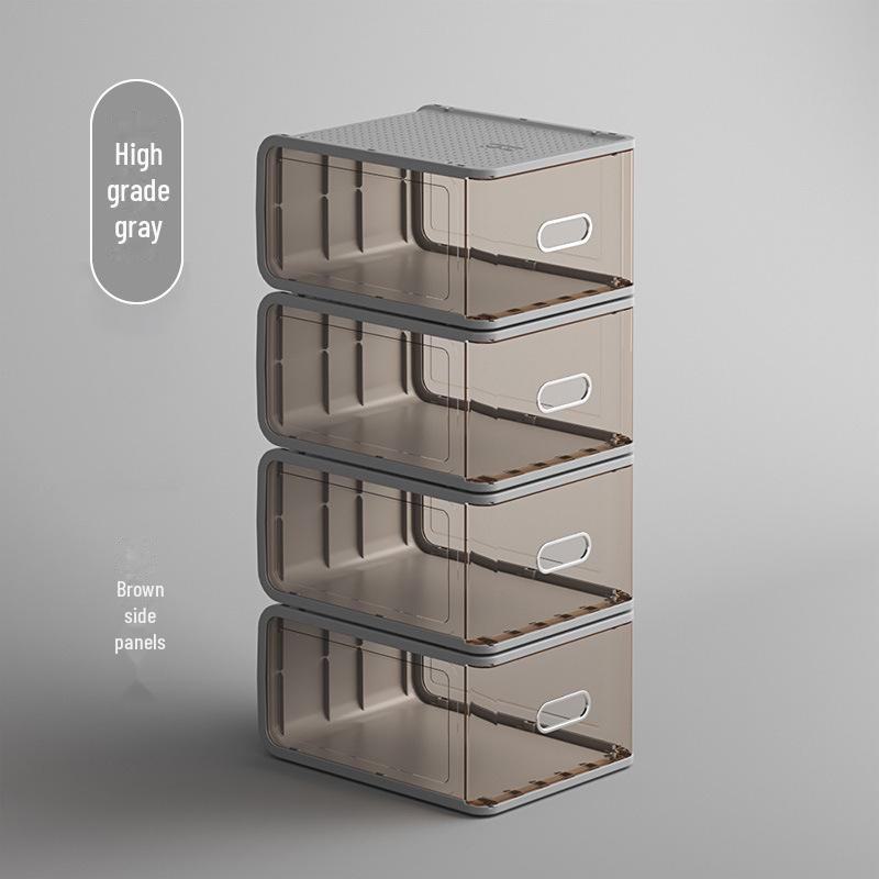 

Прозора пластикова коробка для зберігання взуття - компактний ящик-органайзер для спальних кімнат тощо Medium 5 pcs (33*26.3*17cm)