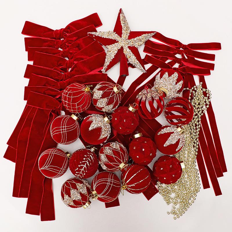 Automatic Pure PE Christmas Tree with Handmade Ornaments for DIY Home Décor