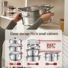 ASD 3-Layer 304 Stainless Steel Steamer & Soup Pot