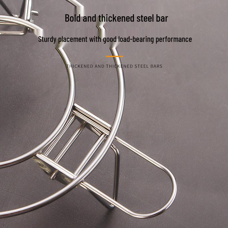 ZISIZ 304 Stainless Steel Adjustable Folding Steamer Rack - 2 Pack