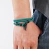 Adjustable Milan-Cord Rope Chain Wristband Whale Tail Wrap Bracelet for Men