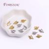 18k Real Gold Plated Leaf Shape Clamp Pinch Clip Bails DIY Earrings Jewelry Accessories For Crystal Gemstone Pendant Clip Clasps