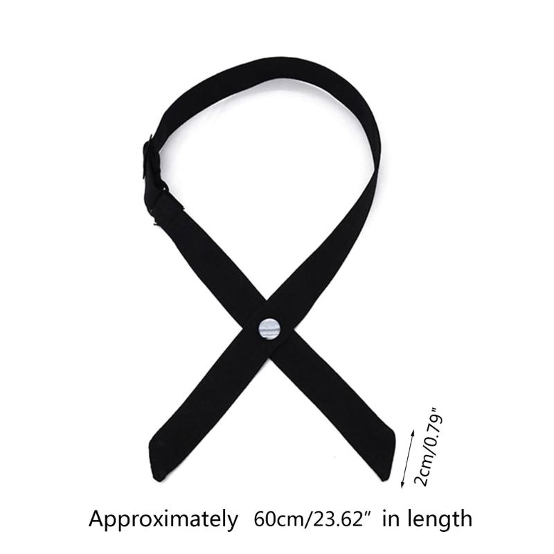 Adjustable Criss-Cross Bowtie Preepy Look School Uniform All-match Solid Color