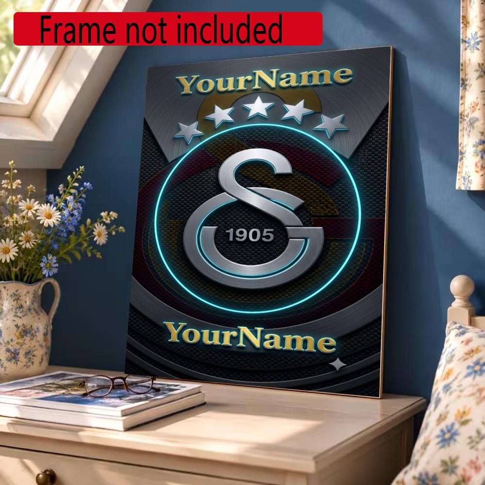 Galatasaray Personalized Name Round Diamond Painting Kit Diamond Embroidery Painting Rhinestones Mosaic Frameless Handwork Decoration Arts
