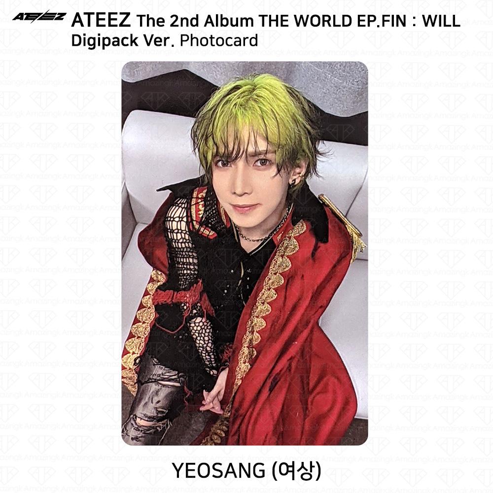 ATEEZ Το 2ο Album WORLD EP.FIN WILL Digipack ver. Αυτοκόλλητο Φωτοκάρτας KPOP K-POP