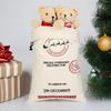 Christmas gift bag for Santa Claus, solid jute, 70cmx50cm