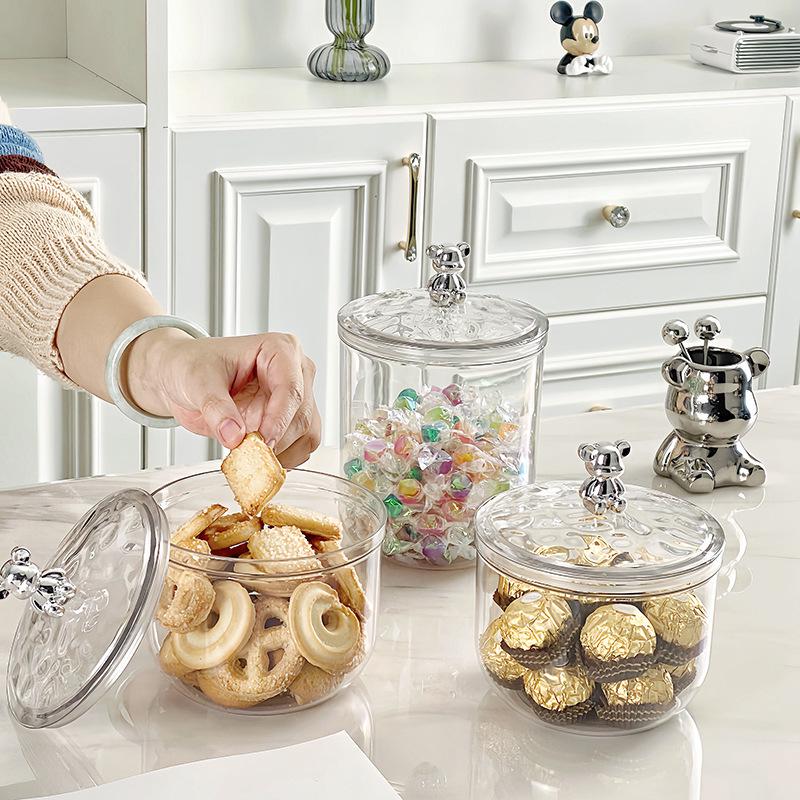 Transparent Sealed Storage Jar for Coffee Beans, Snacks, and More - Large Caliber Organizer for Grains and Cereals