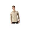 Thomas Scott Men' Button Down Collar Slim Fit Textured Casual Shirt(Ts1674_Beige_L)