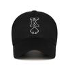 Spring Autumn Embroidered Playing Cards Spades K Letter Cap Outdoor Sunshade Baseball Cap