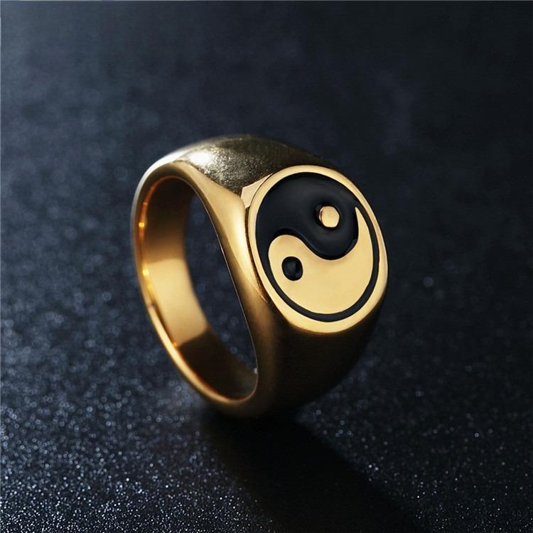 

2026 Прикраси, Чорно-білий Інь і Ян Чоловічі Аксесуари для Прикрас Каблучки, Прикраси No. 12