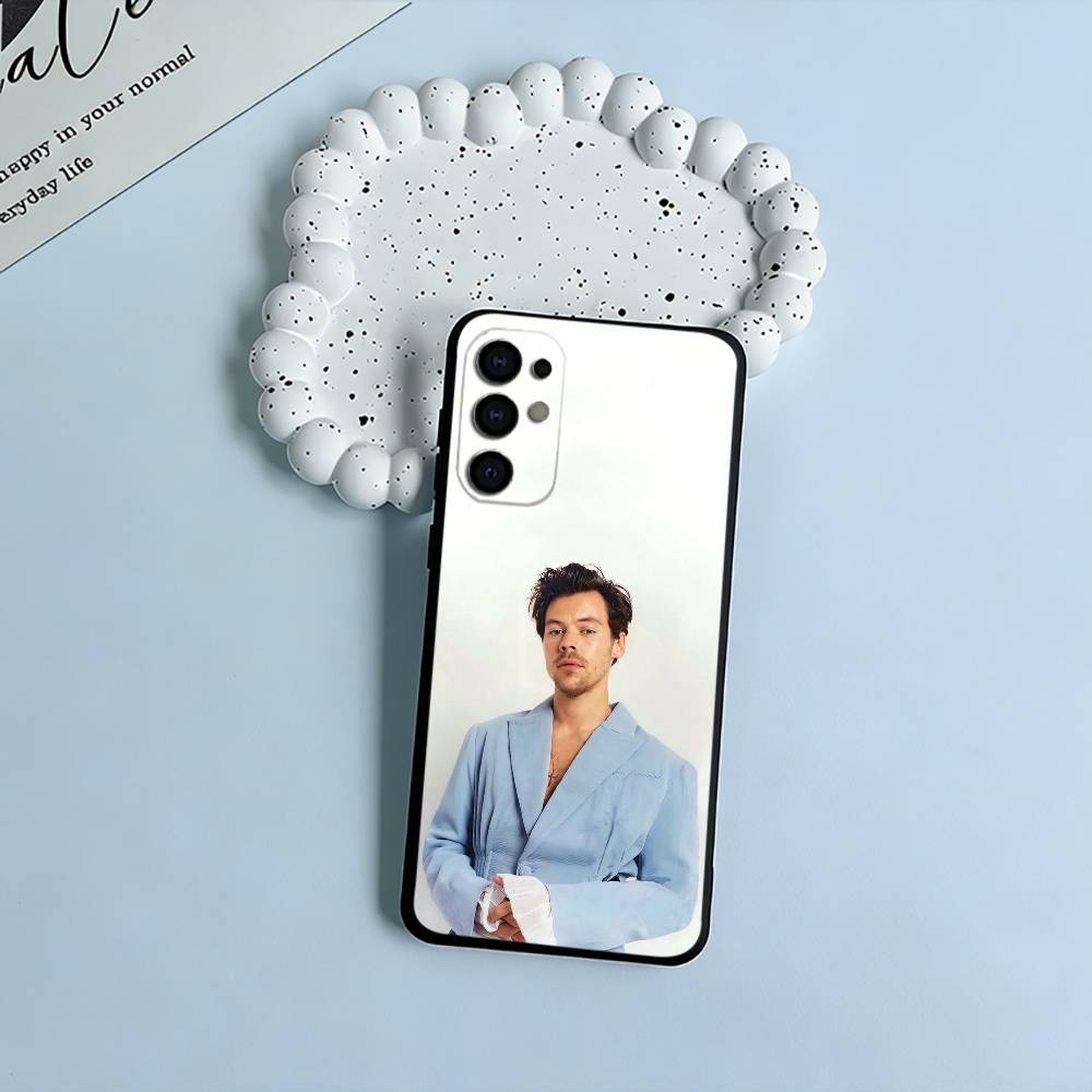 H-Harry Music Styles Black Soft Silicone Phone Case for Samsung S25, S24, S21, S22, S23, S30, Ultra, S20, Plus, FE, Lite