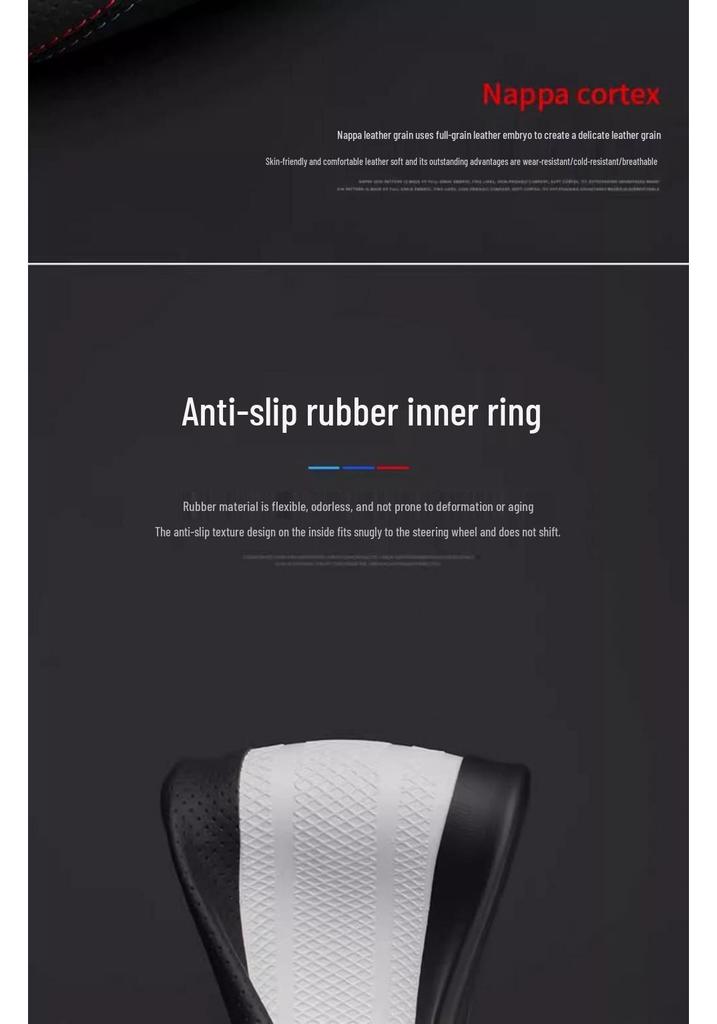 BYD Qin L Non-Slip, Odorless Steering Wheel Cover - No-Sew Interior Modification.