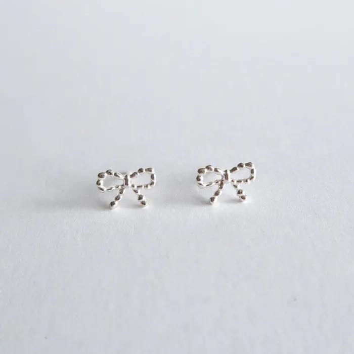 silver 925 Mini ribbon earring