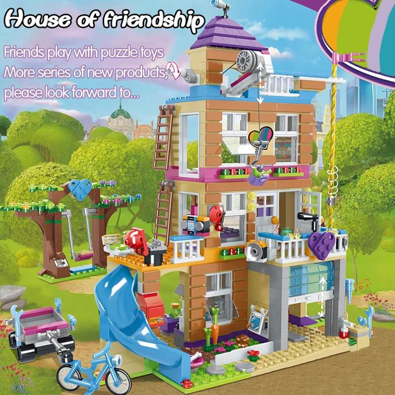 865PCS House of Friendship Building Blocks Friends Fit 41340 Hotel and House Toys for Girl Figures Bricks Christmas Gift
