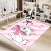 1pc Pink Kitty Bow Carpet for Playroom Bedroom Living Room Sofa Home Decor,kids Game Area Rug Non-slip Floor Mat Y728139