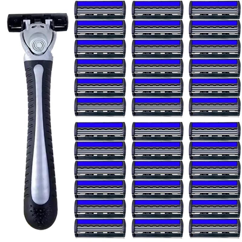 3-layer Shaver sackPremium Stainless Steel Safety Razor with Replaceable Blades - Smooth and Comfortable Shave