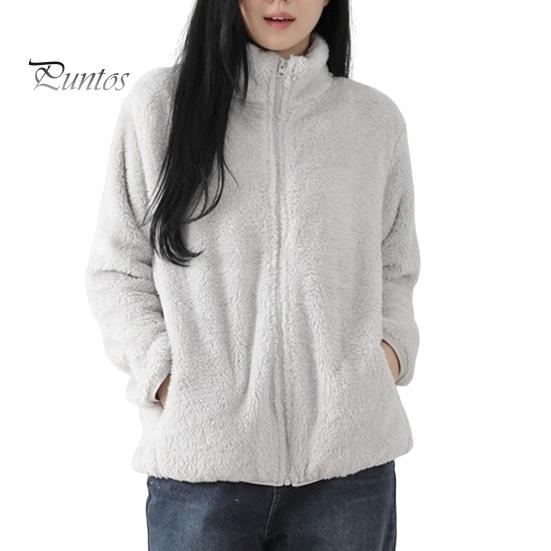 

Женское зимнее пальто из толстого плюша с воротником-стойкой, защитой шеи, сохраняющее тепло, с длинными рукавами и карманами, куртка для поездок на работу и обратно XL