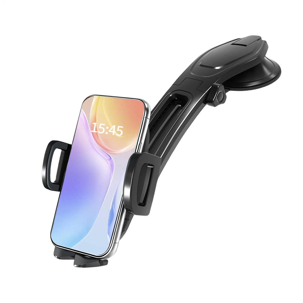 Car Phone Holder 360 Degree Rotating Stand Downward Bending Dashboard Cell Phone Holder for Automotive Windshield Navigation