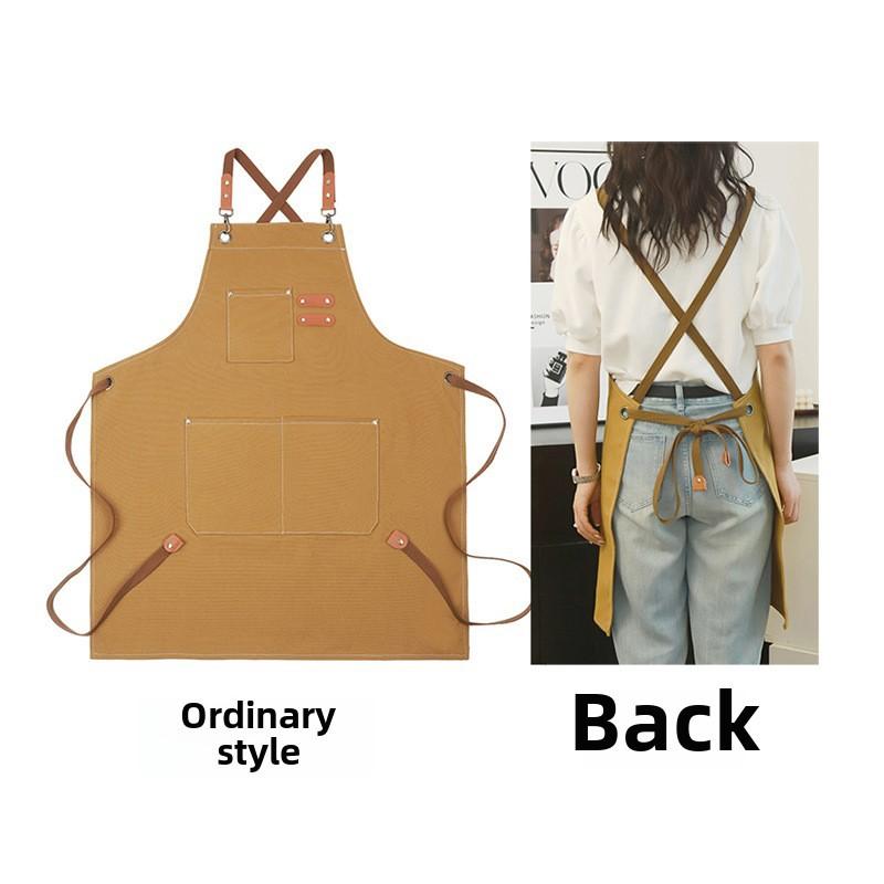Wasserdichte und ölbeständige Koch- und Gartenschürze aus dicker Canvas-Baumwolle