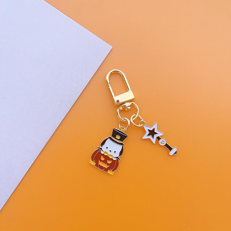 Sanrio Kuromi Halloween Mini Pendant: Cute Cartoon Keychain & Student Bag Charm
