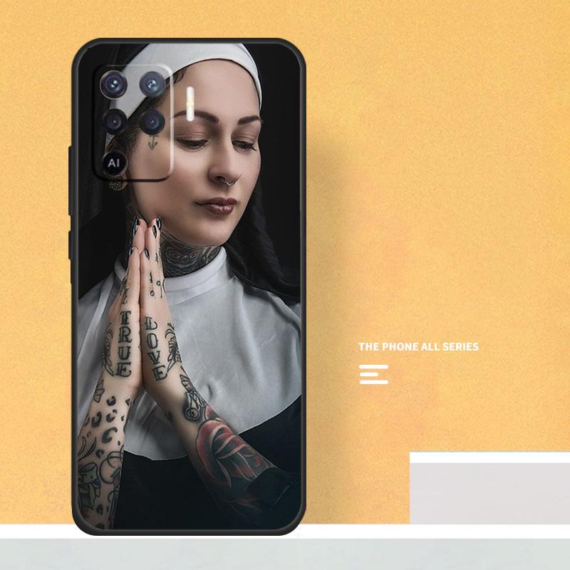Sister Nun Case For Oppo A5 A6 Pro A16 A76 A96 A17 A57 A40 A60 A80 A98 A58 A78 A18 A38 A54 A74 A94 A15