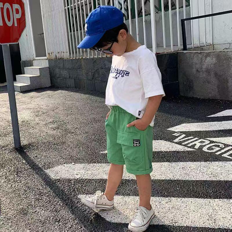 Trendy Boys' Breathable Summer Workwear Shorts - Casual, Loose Fit for Toddlers & Babies