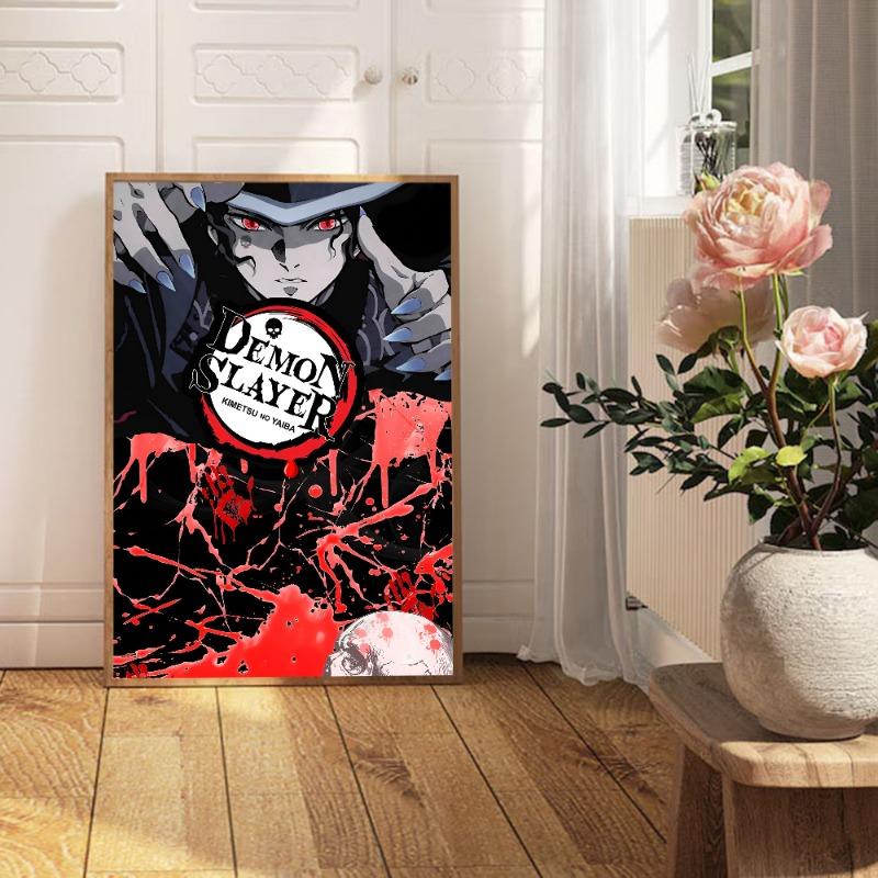

D-Demon S-Slayer Кибуцудзи Музан Постер Фильма Наклейки Наклейки На Крафт-Бумагу Ретро Комната Бар Кафе Эстетическое Искусство Настенная Живопись 21cm×30cm NoFrame