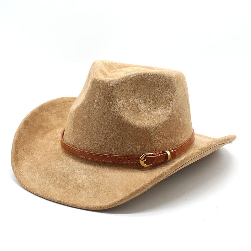 Minority Suede Top Hat Farm Style Western Cowboy Hat Men Ladies Jazz Hat
