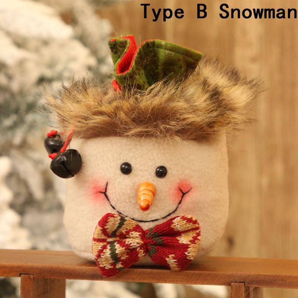 

Xmas Supply Hangings Decoration Candy Bags Gift Storage Christmas Tree Decor Apple Container Type B Snowman