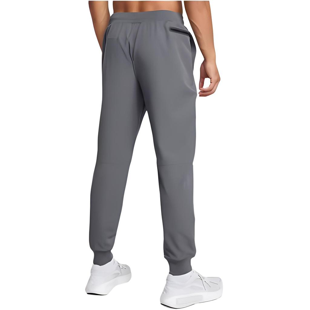 Under Armour Solid Color Drawstring Cuffed Casual Pants Men Bottoms Gray 1388016-012