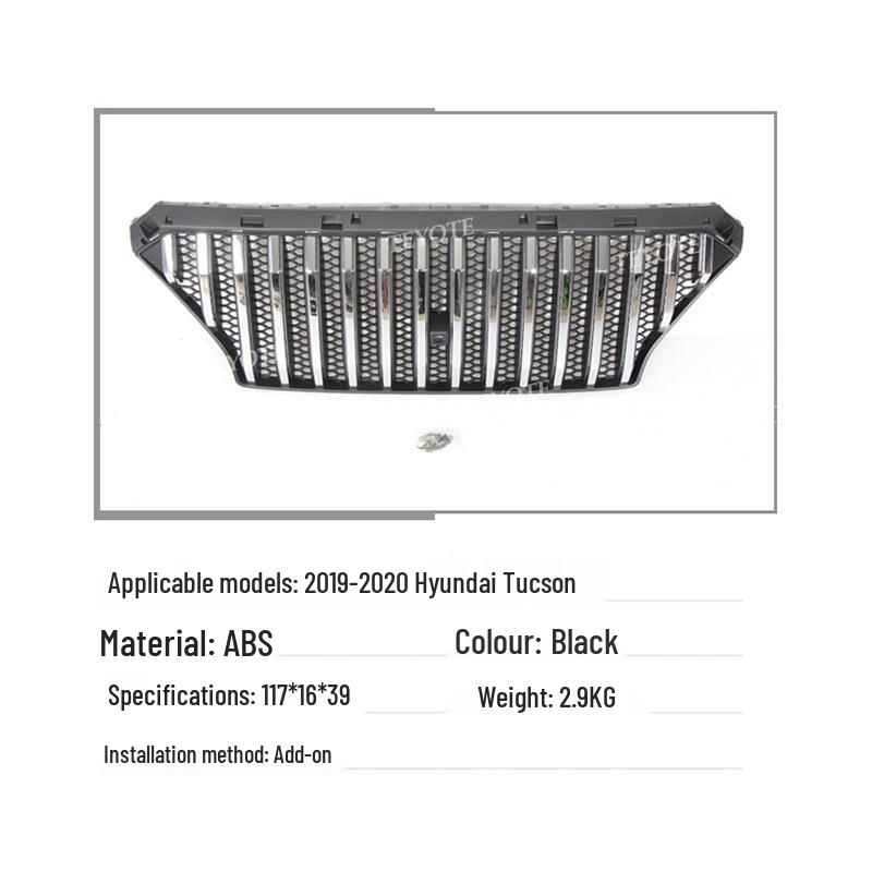 Front Bumper Grille for 2019-2020 Hyundai Santa Fe