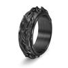 Vintage Punk Men's Stainless Steel Thorny Vine Ring Gold Plated Jewelry New