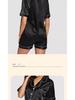 High-End Summer Ice Silk Pajama Set for Women: Sweet, Simple, Short-Sleeved Homewear