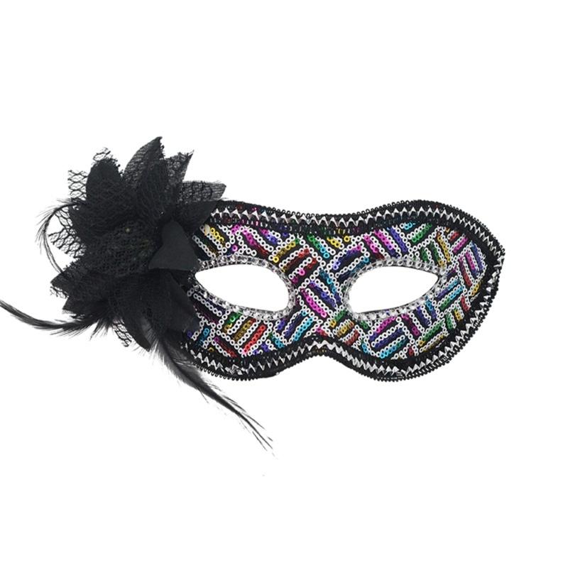 Masquerades Mask Mardi Gras Mask Venetians Mask Sequins Half Face Mask for Halloween Ball Cosplay Performances Props
