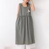 2026 Spring Artistic Sleeveless Layered Long Vest Dress - Fresh Japanese Plaid Design