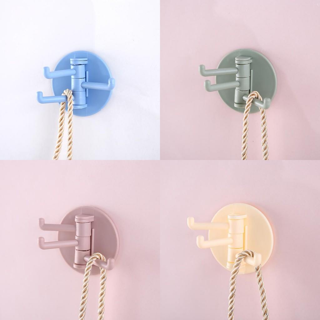 Spacesaving Wall Nodrill Hooks With Multiple Tiers For Home Organization Decor