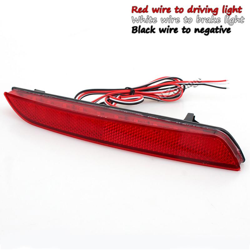 LED Rear Bumper Reflector Light For Honda JAZZ Fit 2010-2013 CRZ CRV Acura TSX Tail Fog Brake Lamp Car Accessories