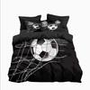 High-quality Football Sports Theme Duvet Cover Set,3D Print World Football Bedding Set with Pillowcases 75*50cm for Adult Kids