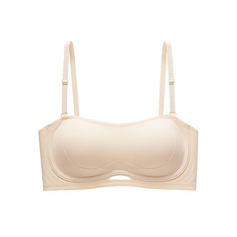 Strapless underwear women gather non-slip off-the-shoulder artifact non-marking thin back tube top anti-light bra summer