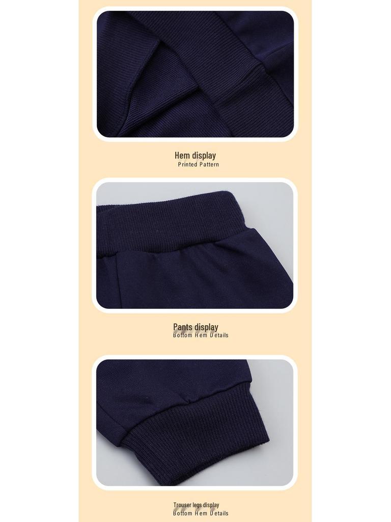Kinder Einfarbig Langarm Kapuzenpullover und Hose Set - Herbst/Winter Freizeitkleidung