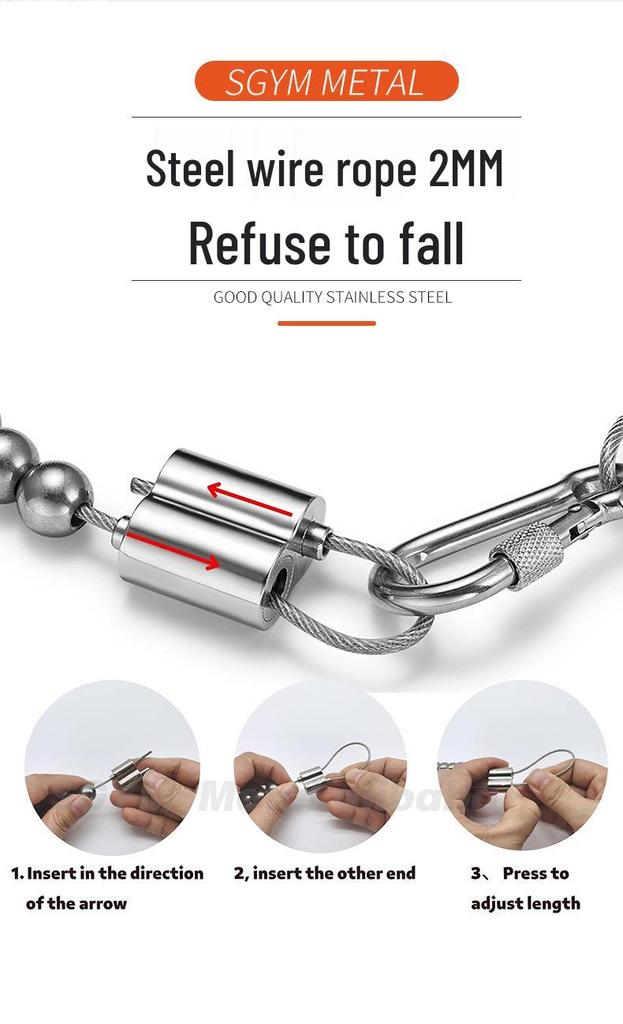 Cross-border 304 Stainless Steel Flagpole Bead Chain Ring