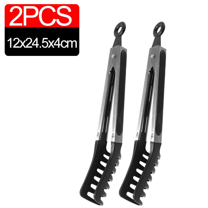 5/1PCS Stainless Steel Noodle Tongs Non-slip Handle Heat-resistant Anti-scald Chuck Easy To Store Multi-functional Food Tongs