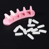 1 Set Removable Practice Nail Art Training Holder Stand   100pcs Practice Nail Tips Pink