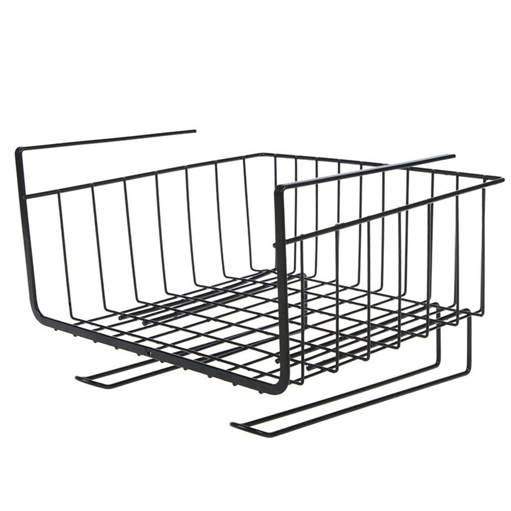 Black Under Cabinet Iron Shelf Rack Hanging Basket