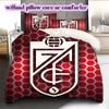 Granada CF football Pattern Bedding,Quilt Set Quilt Cover Pillowcase Home Birthday Gift (1*duvet cover+2*pillowcase,without core)