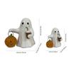 Halloween Pumpkin Ghost Coffee Night Light Cute 3D LED Spooky Ghost Statue Lamp Halloween Ghost Night Lamp for Home Decor