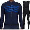 Long Sleeve Cycling Jersey Set Men Women Outdoor Bike Riding Apparel Quick Dry Breathable Bib Shorts